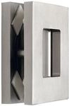 Schiebet&uuml;rmuschelpaar 6405 f&uuml;r Glas, eckig, Glasst&auml;rke 8 - 10 mm, Edelstahl