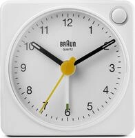 Braun Klassischer analoger Reisewecker mit Schlummerfunktion und Licht, kompakte