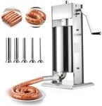 VEVOR Manueller Wurstf&uuml;ller 15 L, Vertikale Wurstf&uuml;llmaschine mit 2