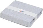 tiSsi &reg; Maxi BOXSPRING Spannbetttuch Anstellbett Beistellbett 90x50, grau