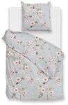Zo!Home Cotton Bettw&auml;sche 155x220 Rafa Blue Kirschbl&uuml;te hellblau rosa
