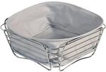 Kesper 90881 Brot- und Obstkorb aus Edelstahl in grau, Edelstahl, Silber/Grau, 26 x