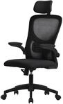 ML-Design B&uuml;rostuhl ergonomisch, Schwarz, Mesh, Schreibtischstuhl mit...