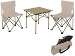 Campingset HWC-N50, Tisch 2X Stuhl Klappstuhl Anglerstuhl faltbar, Metall -...