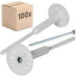 PROTEKTOR 100x D&auml;mmstoff-Schraubd&uuml;bel &Oslash;8x240mm vormontierte WDVS D&uuml;bel f&uuml;r