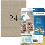 HERMA 10753 Adressetiketten aus Graspapier, 20 Blatt, 70 x 36 mm, 24 pro A4 Bogen,