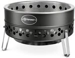Petromax Tyropit Feuerschale - Edelstahl Feuerkorb mit Hitzeschild