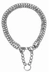 TRIXIE Zug-Stopp-Kettenhalsband Gr&ouml;&szlig;e M&ndash;L: Halsumfang 45 cm/2,5 mm in silber -