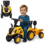 JAMARA 464046 Rutscher Caterpillar Traktor mit Anh&auml;nger, Auto Car f&uuml;r Kinder ab 12