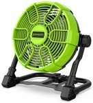 Greenworks G24FAN Akku-Hybrid-Ventilator mit Haken zum Aufh&auml;ngen, 25,4cm