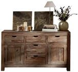 MASSIVMOEBEL24.DE | Nature Grey Sideboard #80 Sheesham, Farbe:grau ge&ouml;lt,