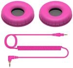 Pioneer DJ HC-CP08-V Ohrpolster und Spiralkabel f&uuml;r Pioneer DJ HDJ-CUE1 (rosa)