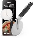 Microplane Professional XL Pizza‑Cutter Wheel mit Teig‑Docker | Extra‑scharfes