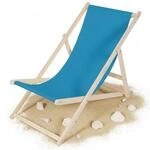 Mucola Strandliege klappbar Holz &ndash; Sonnenliege Anthrazit ohne Armlehne mit...