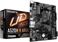 GIGABYTE A520M H ARGB Mainboard &ndash; Unterst&uuml;tzt AMD Ryzen 5000 Prozessoren,...