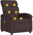 vidaXL Massagesessel Dunkelbraun Stoff