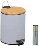 Relaxdays Kosmetikeimer 5 L, Absenkautomatik, Inneneimer entnehmbar, Badm&uuml;lleimer,