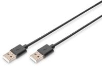 DIGITUS USB 2.0 Kabel - 1m - USB-A zu Typ-A - 480 Mbps - f&uuml;r Computer, Notebooks,