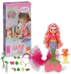 BABY Born Glam Up Sunshine Meerjungfrauenpuppe mit Styling-Zubeh&ouml;r | UV-Farbeffekt,