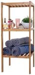 Mendler Badregal HWC-B18, Badezimmer Badschrank Standregal, Bambus - 80x34x33cm