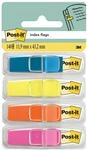 Post-it Index Haftstreifen, Mini, 4 Spender, 11.9 mm x 43.2 mm, 35 Haftstreifen pro
