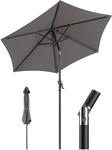 Sekey Sonnenschirm 200cm mit kurbelbarer & knickbarer Funktion, Sonnenschirm Balkon