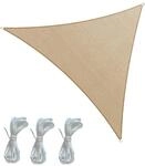 Rebecca Mobili Sonnensegel Wetterschutz Dreieckig Beige Polyethylen UV-Schutz...