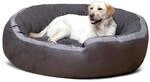 tierlando&reg; Hundebett Lana aus Velours, extra weich und mega dick gepolstert,...