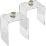 VEVOR 2 STK. Beistelltisch 415 x 305 x 460 mm, U-f&ouml;rmiger Acryltisch Beistelltisch,