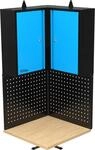 G&uuml;de Werkstatt Set (3-teilig, Arbeitsplatte, Lochwand Eckwandschrank, 2...