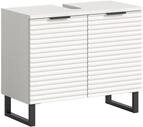 xonox.home - Waschbeckenunterschrank Riff 70x59x34 cm in wei&szlig; -