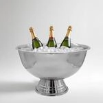 Spetebo Design Edelstahl Champagnerschale geh&auml;mmert - Champagnerk&uuml;hler &Oslash; 40...