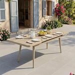 IDIMEX Gartentisch Sunny, Champagner - Outdoor Tisch ausziehbar bis 200cm,