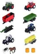 Majorette Auto-Set Farm (5 Teile) - Traktor-Spielzeug aus Metall mit Anh&auml;nger,