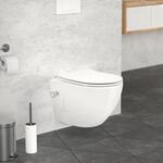 ECD Germany Sp&uuml;lrandloses H&auml;nge WC kurz 49 cm Wei&szlig; mit Bidet-Funktion, Nano