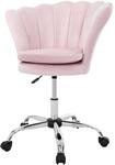 ML-Design B&uuml;rostuhl Hellrosa, Samt, Schminktisch Stuhl mit...