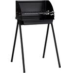 Grill Standgrill Holzkohlegrill mit Windschutz 64256