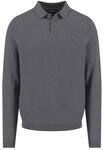 FYNCH-HATTON Strick-Poloshirt aus Baumwoll-Kaschmir-Mix mit Knopfleiste Steel/L