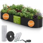 TTL GARDEN 320x80x45cm Elegance XL Metall Hochbeet Anthrazit - Stahl rostfrei