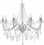 vidaXL Kronleuchter mit Perlen Deckenleuchte Deckenlampe Kristall L&uuml;ster