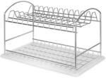 Emuca - Geschirrabtropfer 2-stufiges, 2 Tier Geschirrkorb, Verchromt, Stahl