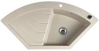 Sapho Ecksp&uuml;le mit Abtropffl&auml;che 114x57,5cm, beige