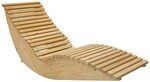 Home Deluxe Wellenholzliege WOLGA - 60 cm | Holzliege, Gartenliege, Designliege,