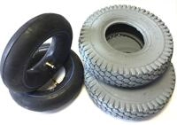 Rollstuhlreifen 2 St&uuml;ck 4.10/3.50-6 grau + 2 St&uuml;ck Schlauch Winkelventil,...