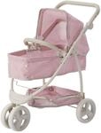 Olivia's Little World 2 in 1 Kinderwagen Puppenwagen Faltbar Rosa/Grau OL-00009