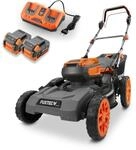 FUXTEC 40V Akku Rasenm&auml;her FX-E2RM46PROSET &bull; 2X 5Ah Akku und...
