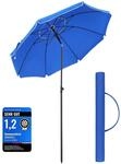 SONGMICS Sonnenschirm, 200 cm, Sonnenschutz, UPF 50+, um 30&deg; in beide...