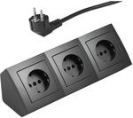 McPower Steckdosenblock Unterbausteckdosen | Flair | Ecksteckdose 3-Fach...