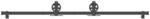 vidaXL Schiebet&uuml;rbeschlag-Set 183 cm Stahl Schwarz