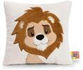 NICI Kissen L&ouml;we 30x30cm - braun - Flauschiges NICI Kuscheltier Kissen f&uuml;r Kinder